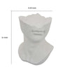 Head Statuette Tabletop Decor | White Resin | Fragmented Bust | 11’’ BM335011