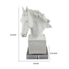 Horse Head Decor | White Resin Frame | Gray Acrylic Base 13’’ BM335012