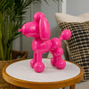 Balloon Dog Accent Decor | Bright Pink Resin | Intricate Details 12"