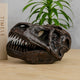 T Rex Skull Decor | Fossil Inspired Dark Brown and Black Resin | 13"