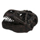 T Rex Skull Decor | Fossil Inspired Dark Brown and Black Resin | 13"