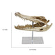 Crocodile Head Accent Decor | Bone White | Brown Resin | Acrylic 13’’ BM335016