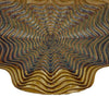 Decorative Vase | Brown | Gray Ceramic | Unique Radial Rosette | 16’’ BM335019