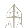 3 Tier Corner Plant Stand Shelves | Classical White Metal | 36’’ BM335022