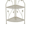 3 Tier Corner Plant Stand Shelves | Classical White Metal | 36’’ BM335022