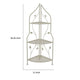 3 Tier Corner Plant Stand Shelves | Classical White Metal | 36’’ BM335022