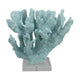 Manala Coral Sculpture with Clear Acrylic Base | Blue Resin 12"