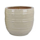 Paulo Barrel Planter Set of 2 | Raised Ribbed Beige Ceramic 19 | 15’’ BM335041