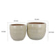 Paulo Barrel Planter Set of 2 | Raised Ribbed Beige Ceramic 19 | 15’’ BM335041