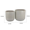 Gloria Round Planter Set of 2 | Textured White Ceramic | 15 | 14’’ BM335043