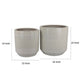 Gloria Round Planter Set of 2 | Textured White Ceramic | 15 | 14’’ BM335043