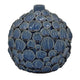 Remus Accent Vase with Raised Pebble Pattern | Glazed Blue Ceramic BM335046