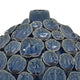 Remus Accent Vase with Raised Pebble Pattern | Glazed Blue Ceramic BM335046