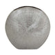 Harvey Accent Vase | Metallic Texture | Flat Round Gray Ceramic 15’’ BM335051