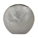 Harvey Accent Vase | Metallic Texture | Flat Round Gray Ceramic 15"