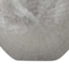 Harvey Accent Vase | Metallic Texture | Flat Round Gray Ceramic 15’’ BM335051