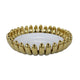 Milly Decorative Bowl | Raised Petal Rim | Gold White Ceramic 16’’