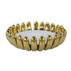 Milly Decorative Bowl | Raised Petal Rim | Gold White Ceramic 15’’