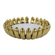 Milly Decorative Bowl | Raised Petal Rim | Gold White Ceramic 15"