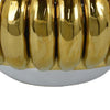 Milly Decorative Bowl | Raised Petal Rim | Gold Metallic Ceramic 13’’