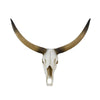 Kriya Accent Sculpture | Longhorn Bull Skull | White Resin 19’’ BM335065