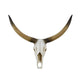 Kriya Accent Sculpture | Longhorn Bull Skull | White Resin 19’’ BM335065