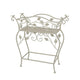 Philip Plant Stand Table | Scrolled Vine Details | Curved White Metal BM335066