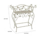 Philip Plant Stand Table | Scrolled Vine Details | Curved White Metal BM335066