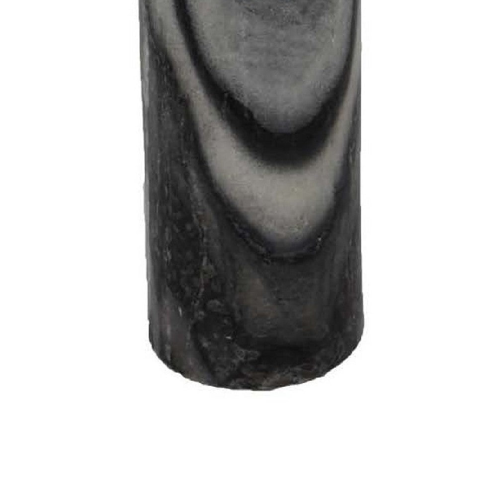Danny Tall Accent Vase | Natural Stone Pattern Gray Marble 14’’ BM335067