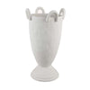Fiji Accent Planter w Loop Handles | Pedestal White Ceramic 16’’ BM335079