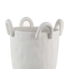 Fiji Accent Planter w Loop Handles | Pedestal White Ceramic 16’’ BM335079