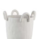 Fiji Accent Planter w Loop Handles | Pedestal White Ceramic 16’’ BM335079