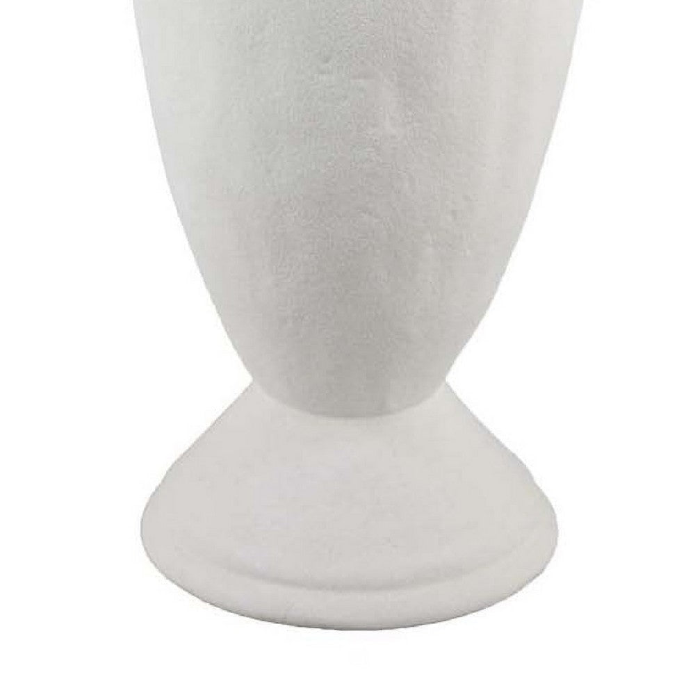 Fiji Accent Planter w Loop Handles | Pedestal White Ceramic 16’’ BM335079