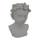 Sanie Decorative Female Bust with Floral Crown | Gray Resin 17’’ BM335085