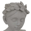 Sanie Decorative Female Bust with Floral Crown | Gray Resin 17’’ BM335085