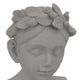 Sanie Decorative Female Bust with Floral Crown | Gray Resin 17’’ BM335085