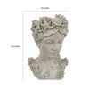 Lewis Bust Planter with Sea Life and Coral Patterns | White Terracotta BM335086