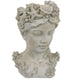 Lewis Bust Planter with Sea Life and Coral Patterns | White Terracotta