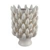 Joseph Accent Vase with Tiered Flame Accents | Ivory Ceramic 17’’ BM335098