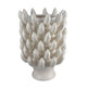 Joseph Accent Vase with Tiered Flame Accents | Ivory Ceramic 17’’ BM335098