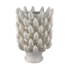 Joseph Accent Vase with Tiered Flame Accents | Ivory Ceramic 17"