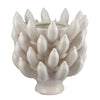 Joseph Accent Vase with Tiered Flame Accents | Ivory Ceramic 11’’