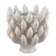 Joseph Accent Vase with Tiered Flame Accents | Ivory Ceramic 11’’