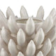 Joseph Accent Vase with Tiered Flame Accents | Ivory Ceramic 11’’