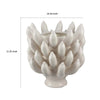 Joseph Accent Vase with Tiered Flame Accents | Ivory Ceramic 11’’