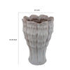 Maria Accent Vase with Rippled Texture | Tapered Gray Ceramic 15’’ BM335105
