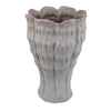 Maria Accent Vase with Rippled Texture | Tapered Gray Ceramic 15"