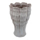 Maria Accent Vase with Rippled Texture | Tapered Gray Ceramic 15"