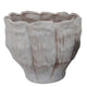 Maria Accent Planter Set of 2 | Scalloped Rim | Gray Textured Ceramic BM335106