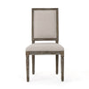 Side Dining Chair Set of 2 | Wheat Beige Polyester | Distressed Brown BM335108